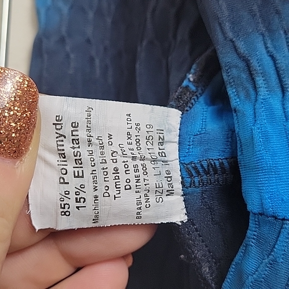 Booty By Brabants Blue Tye Dye Leggings OS - Picture 6 of 6